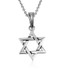 Silver Star of David Pendant with Intertwined Triangles