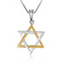 Silver Pendant in a form of Gold Plated dome and Star of David