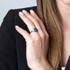 Ring with the Elatian Azurite Stone with Eengraved Jerusalem Cross