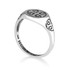 925 Sterling Silver Ring with Engraving and Jerusalem Cross