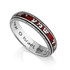Sterling Silver ring with Red Enamel and Shema Yisrael Inscription
