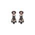 Ayala Bar Obsidian Night Coal and Copper Earrings