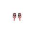 Ayala Bar Crimson Fire Hot Coral Earrings