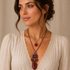 Ayala Bar Crimson Fire Red Caravan Necklace