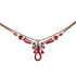 Ayala Bar Crimson Fire Flame and Silver Necklace