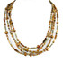 Michal Golan Tiger's Eye Abalone Long Layered Beaded Necklace