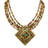 Michal Golan Tiger's Eye Abalone Diamond Statement Necklace