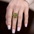 Michal Golan Tiger's Eye Abalone Square Ring