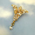 Michal Golan Luster & Light Pearl Fleur de Lis Brooch