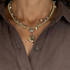 Michal Golan Moss Garden Riverstone Dangling Charm Necklace