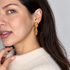 Michal Golan Peach Tree Pearl Dangling Earrings