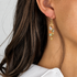 Michal Golan Peach Tree Pearl Long Oval Earrings