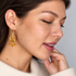 Michal Golan Peach Tree Pearl Chandelier Earrings
