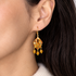 Michal Golan Peach Tree Pearl Chandelier Earrings
