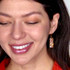 Michal Golan Peach Tree Pearl Bar Earrings