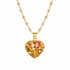 Michal Golan Peach Tree Pearl Heart Necklace
