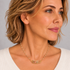 Michal Golan Peach Tree Pearl Bar Necklace