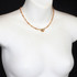 Michal Golan Peach Tree Pearl Triangle Necklace