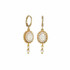 Michal Golan Byzantine White Crystal Oval Earrings