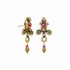Michal Golan Byzantine Fleur de Lis Garnet Earrings