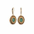 Michal Golan Byzantine Sea Green Crystal Oval Earrings