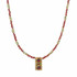 Michal Golan Byzantine Garnet Beaded Bar Necklace