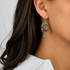 Michal Golan Teal Rectangle Earrings