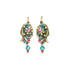 Michal Golan Teal Oval Dangling Earrings