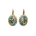 Michal Golan Teal Oval Earrings