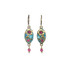 Michal Golan Teal Long Oval Earrings