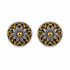 Michal Golan Metallika Hematite Circle Post/Clip Earrings