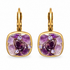 Michal Golan Violet Amethyst Small Square Earrings