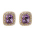 Michal Golan Violet Amethyst Large Square Earrings
