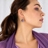 Michal Golan Violet Amethyst Circle Post Earrings
