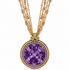 Michal Golan Violet Amethyst Large Medallion Necklace
