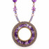 Michal Golan Violet Amethyst Large Open Circle Necklace