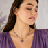 Michal Golan Violet Amethyst Small Circle Beaded Necklace