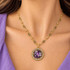 Michal Golan Violet Amethyst Circle Necklace
