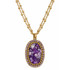 Michal Golan Violet Amethyst Oval Necklace
