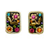 Michal Golan Midnight Garden Rectangle Clip Earrings