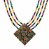 Michal Golan Midnight Garden Diamond Necklace on Four Strand Beaded Chain