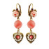 Michal Negrin Jewelry Crystal Flower Heart Hook Earrings