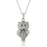 Hamilton Crawford Crystal Owl Silver Necklace