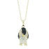 Hamilton Crawford Jewelry Marching Penguin Necklace Gold Jet Necklace
