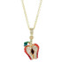 A Special Tiny Apple Pendant Gold Necklace From Andrew Hamilton Crawford Jewelry