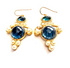 Ben Amun Maharaji Sapphire Jewel Earrings - One Left