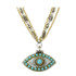 Evil Eye Necklace - Medium Eye With Blue Center & Edges