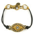 Evil Eye Bracelet - Gold, Medium Eye With Crystal Center & Edges