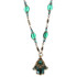 Michal Golan Small Green Hamsa Necklace