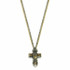 Gray And Gold Cross Necklace